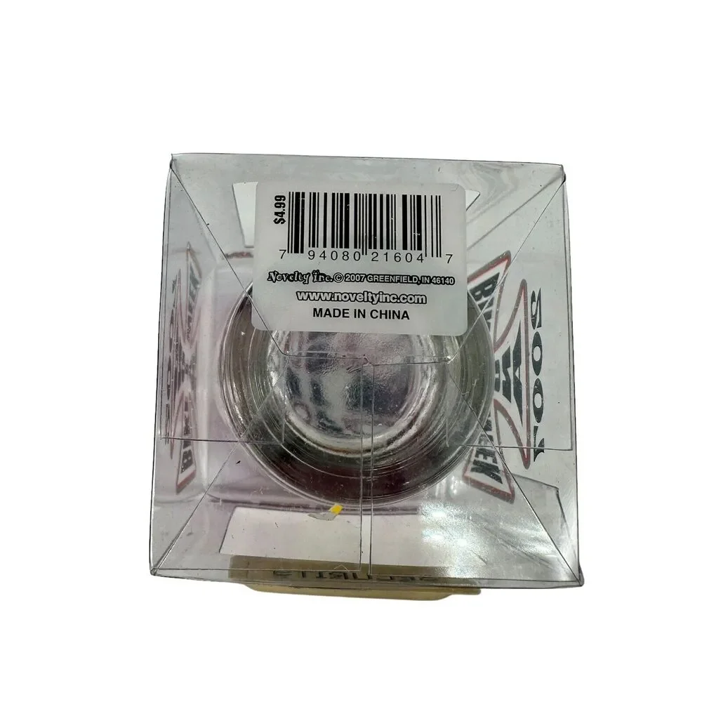 Daytona Beach Bike Week Cross Motorcycle Clear Shot Glass 2007‎